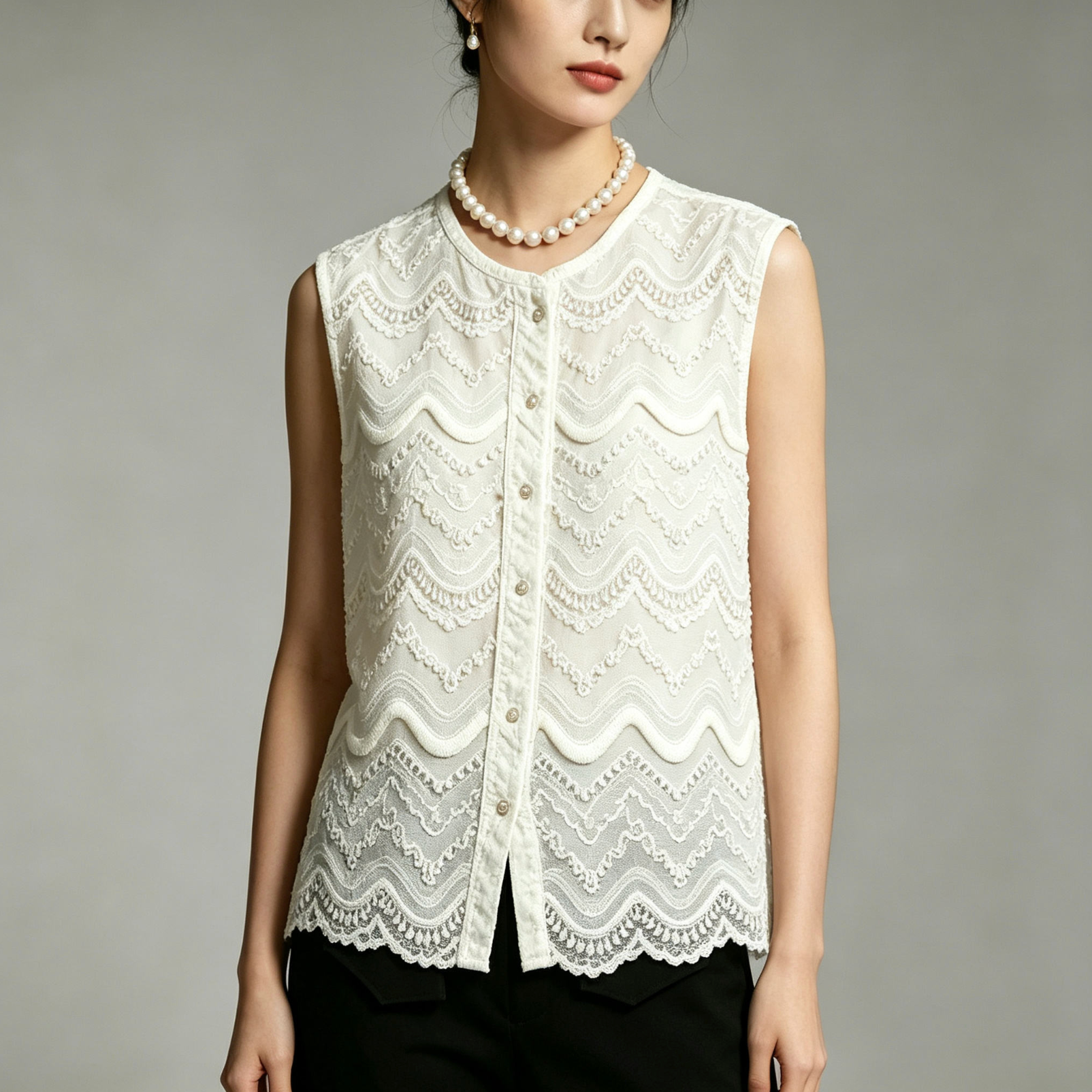 Women's Elegant Lace Sleeveless Top