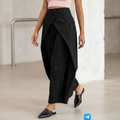 Women's High-Waisted Wide-Leg Wrap Trousers