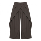 Women's High-Waisted Wide-Leg Wrap Trousers