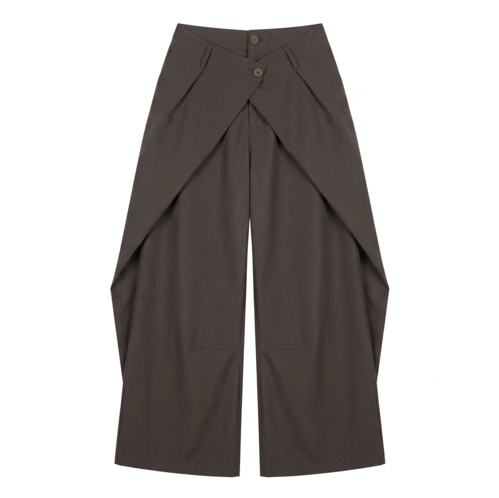 Women's High-Waisted Wide-Leg Wrap Trousers