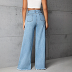 Washed High-Waisted Jeans