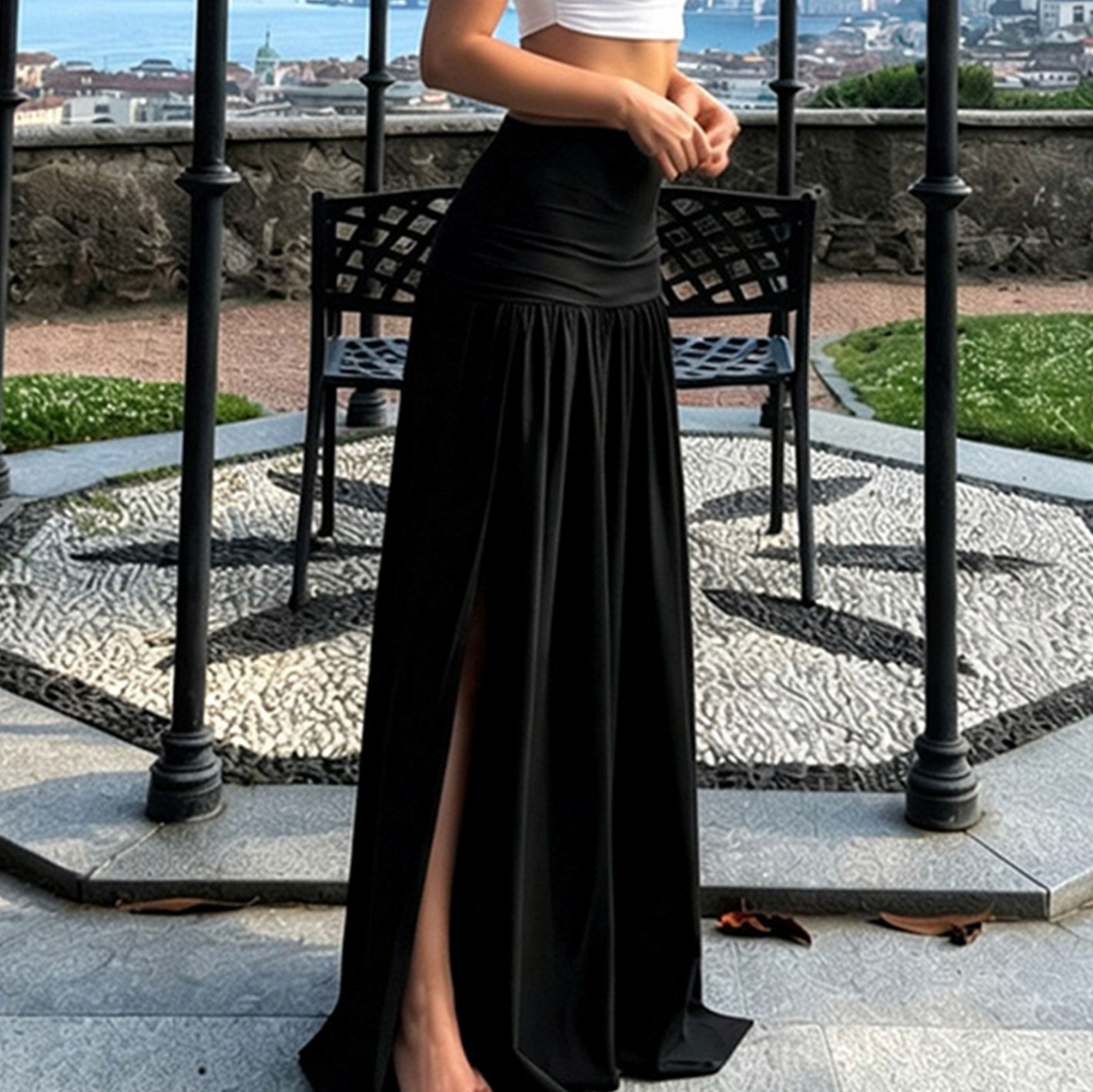 Women's High-Waisted A-Line Skirt