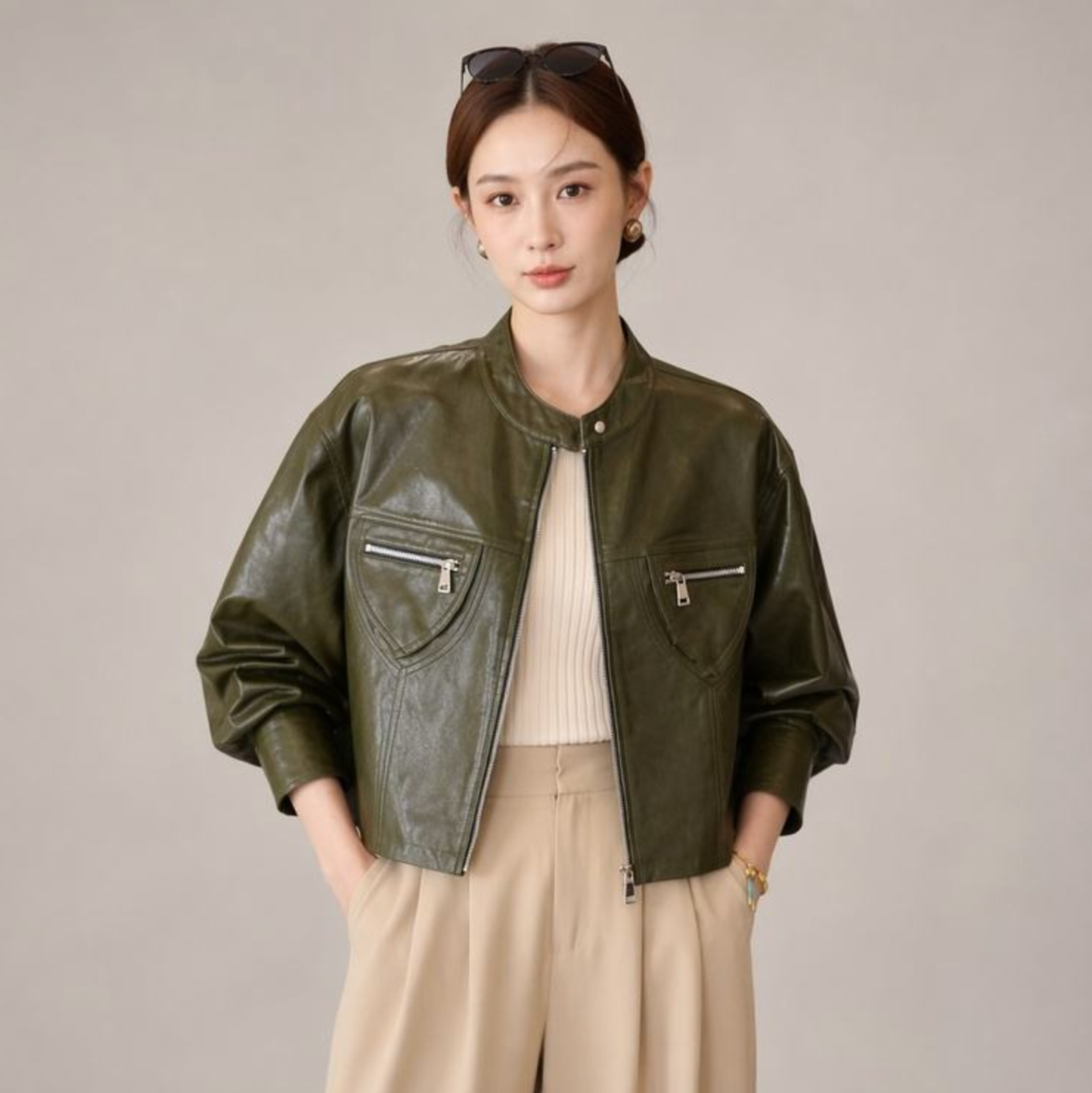 Thick Full-Sleeve Zipper Coat