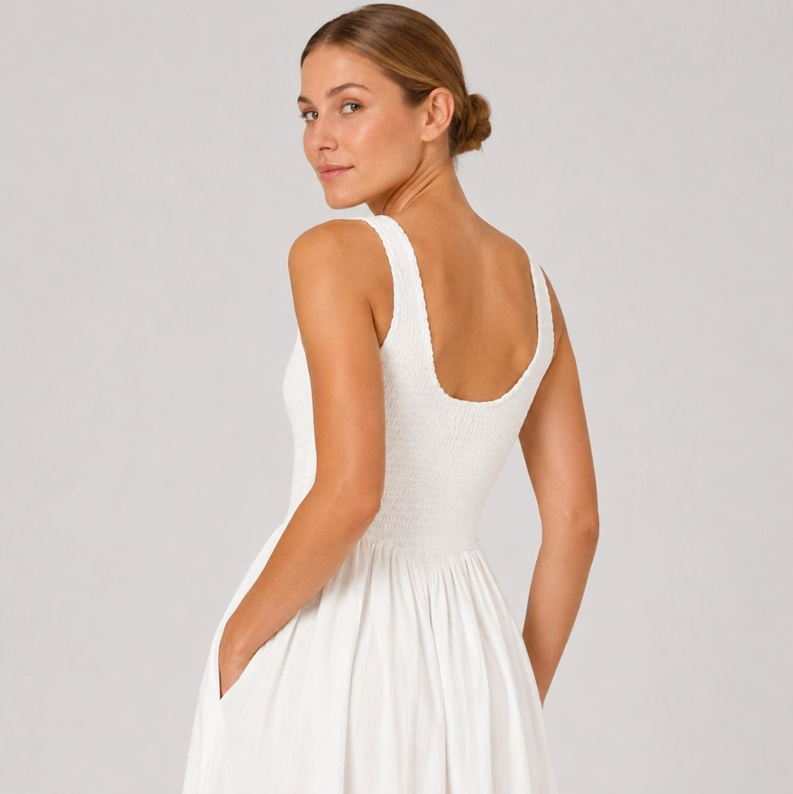 Women's Elegant White Summer Maxi Dress