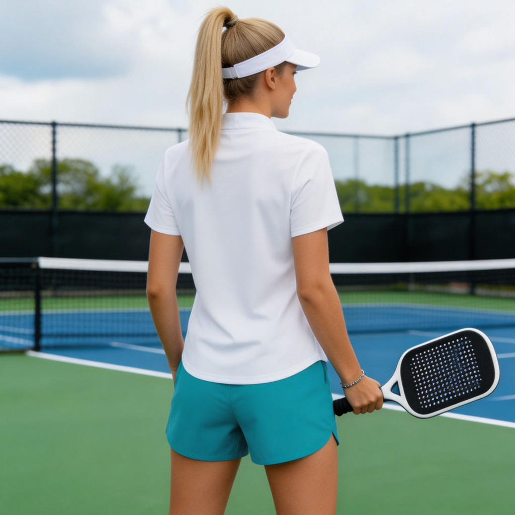 Women's Lightweight Half-Zip Athletic Polo Shirt