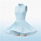 Breathable Mock Neck Athletic Dress