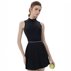 Breathable Mock Neck Athletic Dress